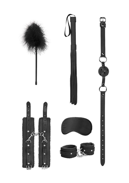 Ouch! Kits Beginners Bondage Kit - Black - 6pc