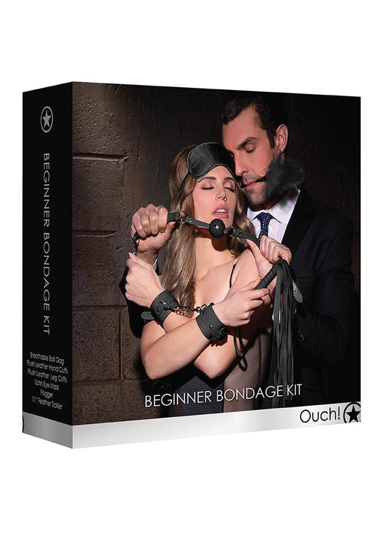 Ouch! Kits Beginners Bondage Kit - Black - 6pc