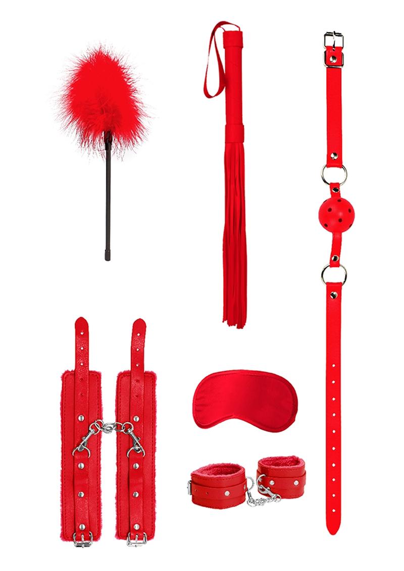 Load image into Gallery viewer, Ouch! Kits Beginners Bondage Kit - Red - 6pc
