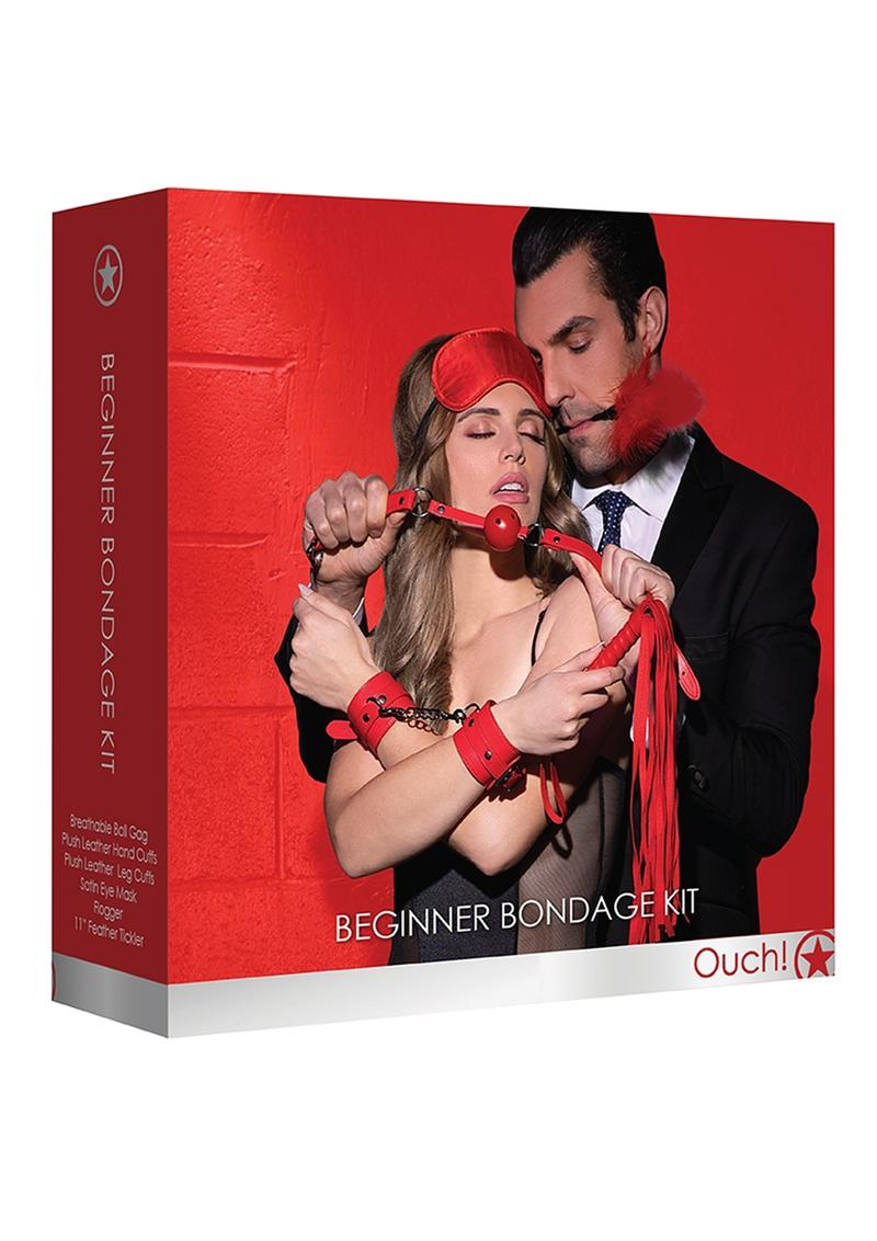 Load image into Gallery viewer, Ouch! Kits Beginners Bondage Kit - Red - 6pc
