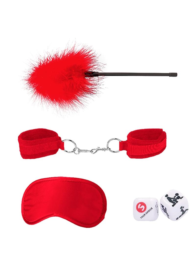 Load image into Gallery viewer, Ouch! Kits Introductory Bondage Kit #2 - Red - 4 Piece Kit
