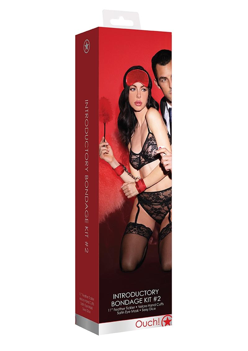 Load image into Gallery viewer, Ouch! Kits Introductory Bondage Kit #2 - Red - 4 Piece Kit
