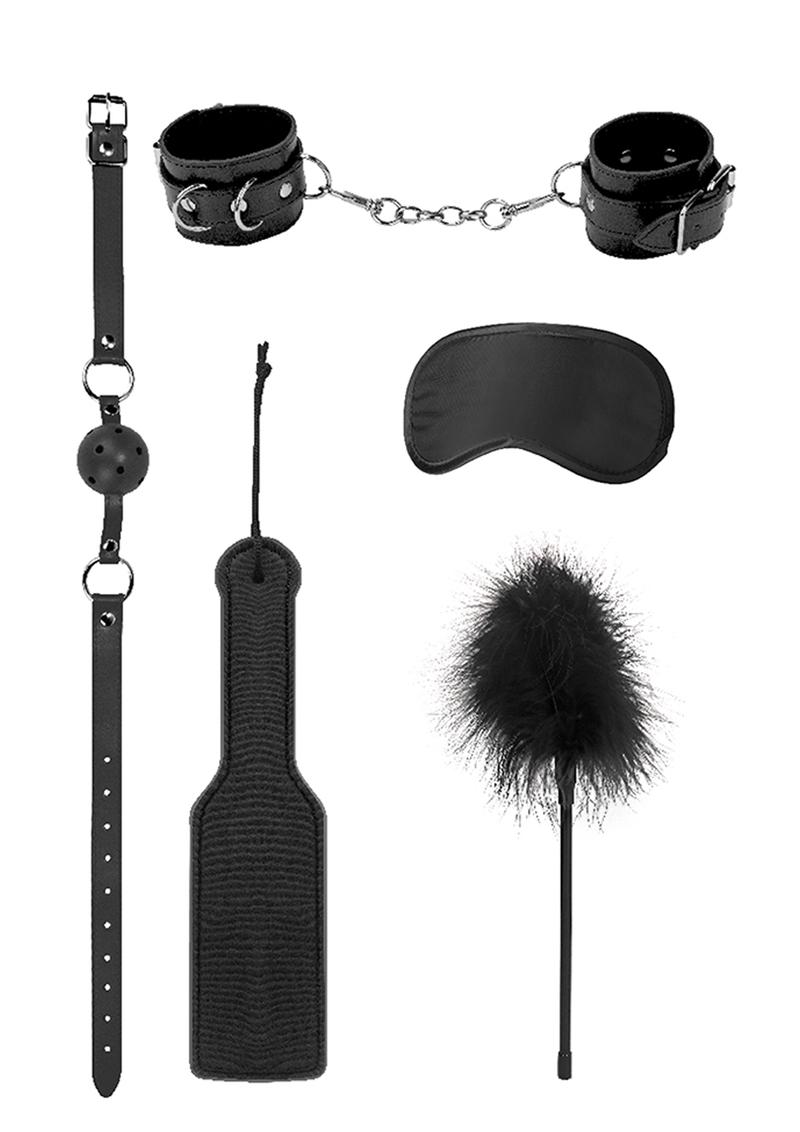 Load image into Gallery viewer, Ouch! Kits Introductory Bondage Kit #4 - Black - 5 Piece Kit
