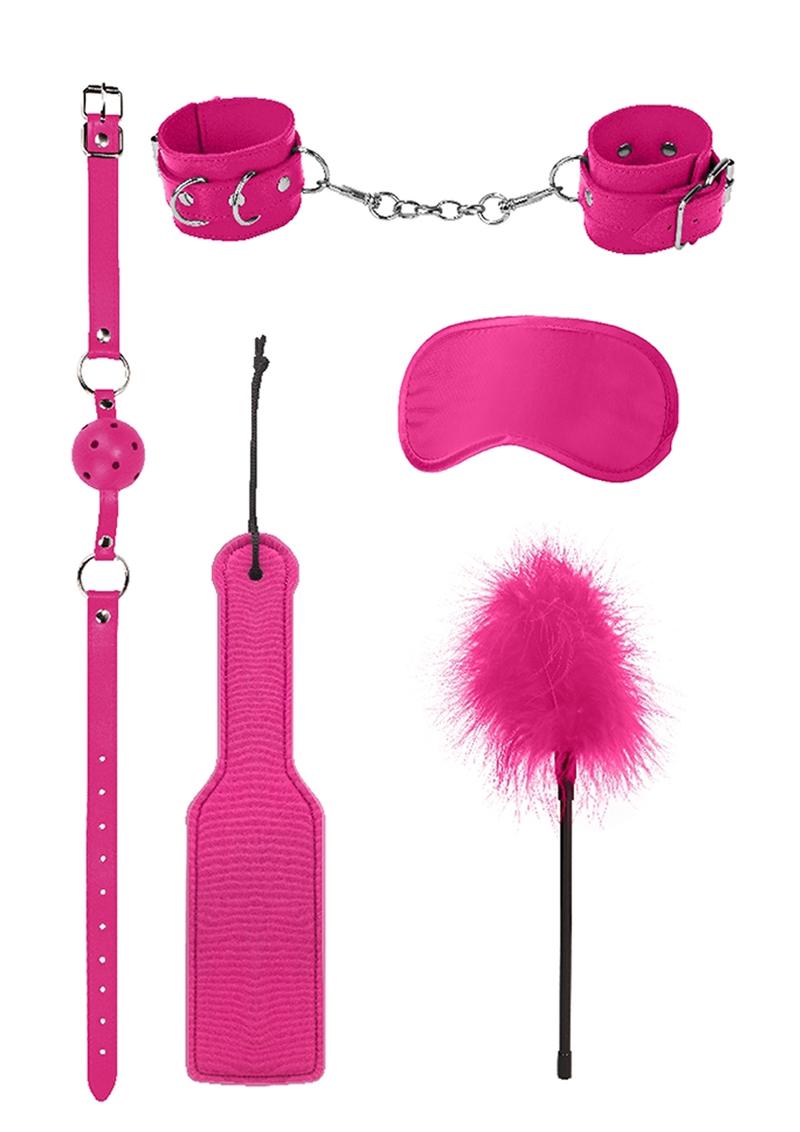 Load image into Gallery viewer, Ouch! Kits Introductory Bondage Kit #4 - Pink - 5 Piece Kit
