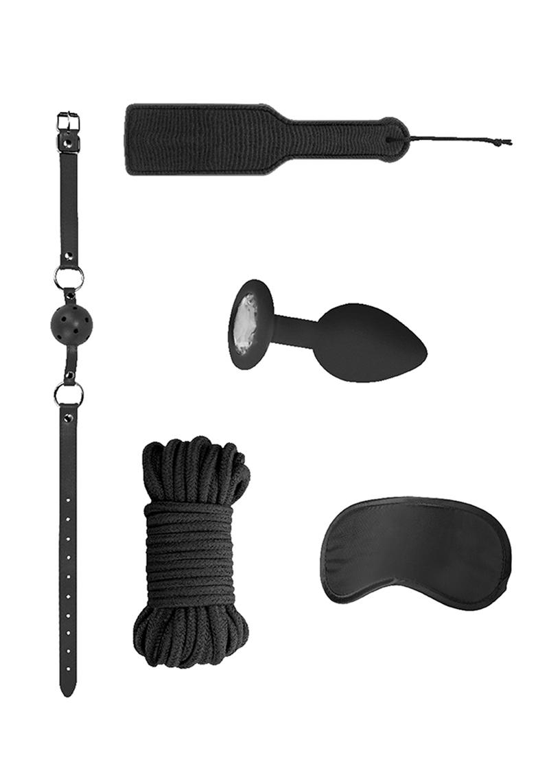 Load image into Gallery viewer, Ouch! Kits Introductory Bondage Kit #5 - Black - 4 Piece Kit
