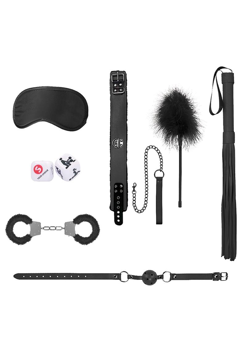 Load image into Gallery viewer, Ouch! Kits Introductory Bondage Kit #6 - Black - 6 Piece Kit
