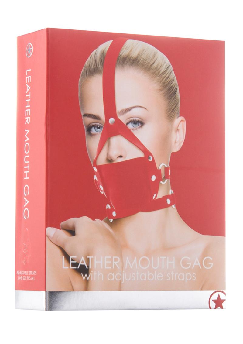 Load image into Gallery viewer, Ouch! Leather Mouth Gag - Red
