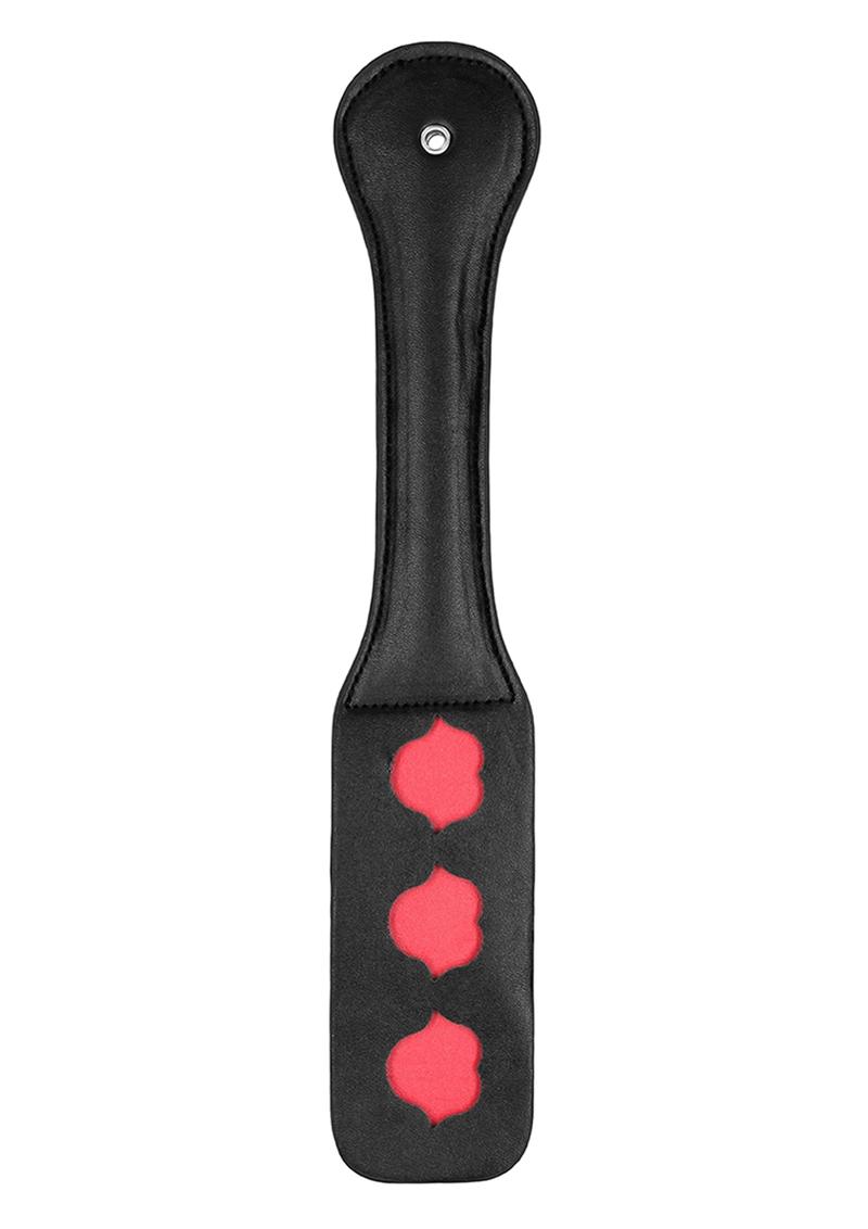 Load image into Gallery viewer, Ouch! Leather Paddle Lips - Black
