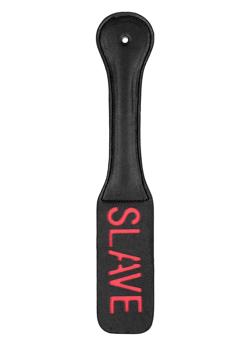 Load image into Gallery viewer, Ouch! Leather Paddle Slave - Black
