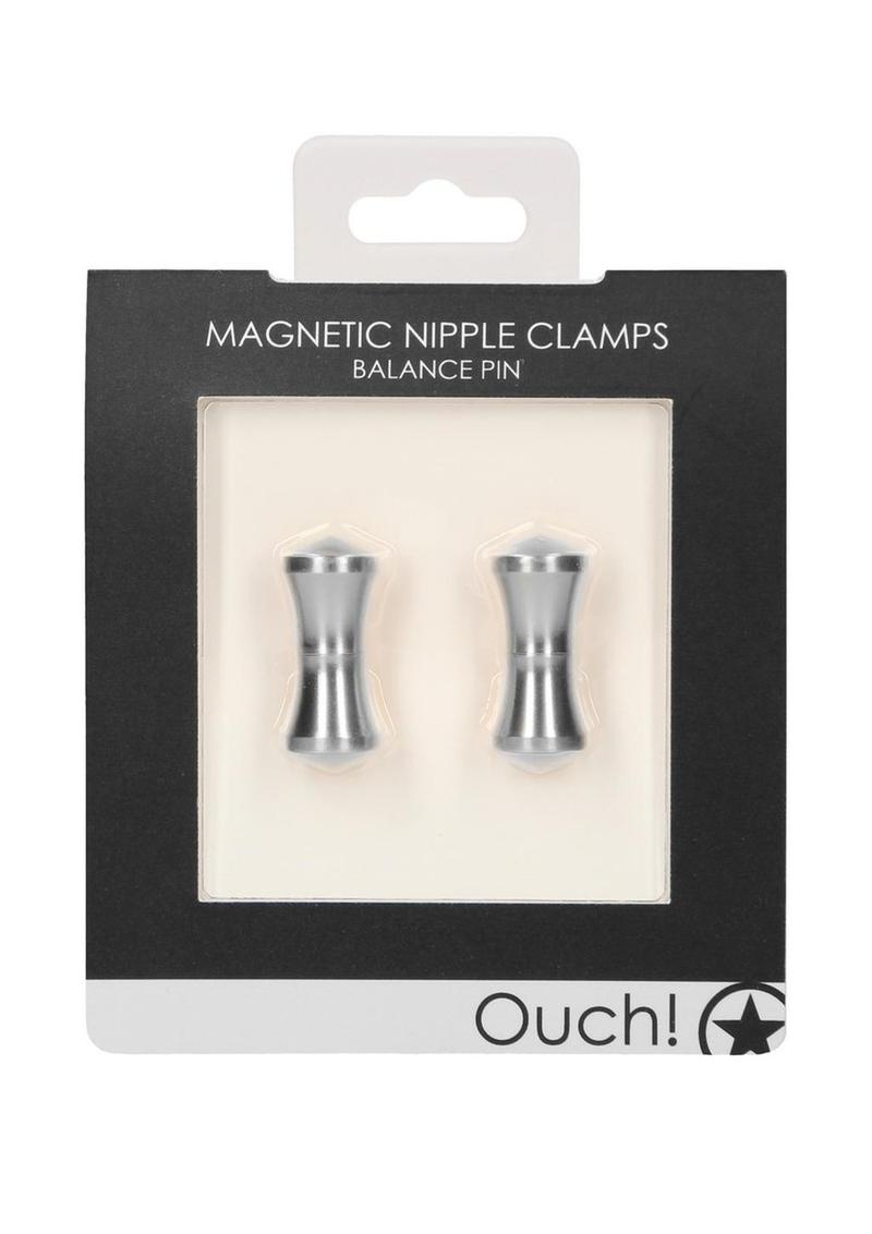 Load image into Gallery viewer, Ouch! Magnetic Nipple Clamps Balance Pin - Silver
