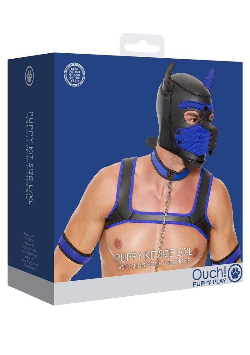 Load image into Gallery viewer, Ouch! Neoprene Puppy Kit - Blue - Large/XLarge
