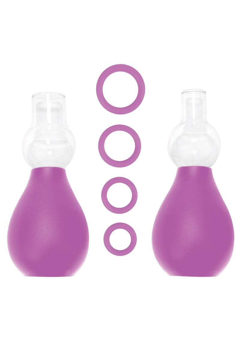 Load image into Gallery viewer, Ouch! Nipple Erector Pump - Purple - Set
