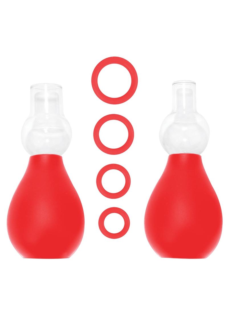 Load image into Gallery viewer, Ouch! Nipple Erector Pump - Red - Set
