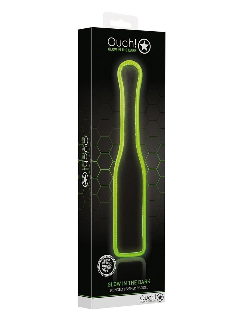 Load image into Gallery viewer, Ouch! Paddle - Black/Glow In The Dark/Green
