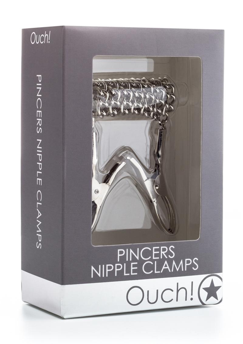 Load image into Gallery viewer, Ouch! Pincers Nipple Clamps - Silver
