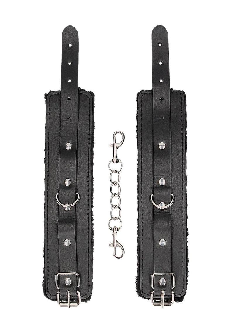 Load image into Gallery viewer, Ouch! Plush Bonded Leather Hand Cuffs
