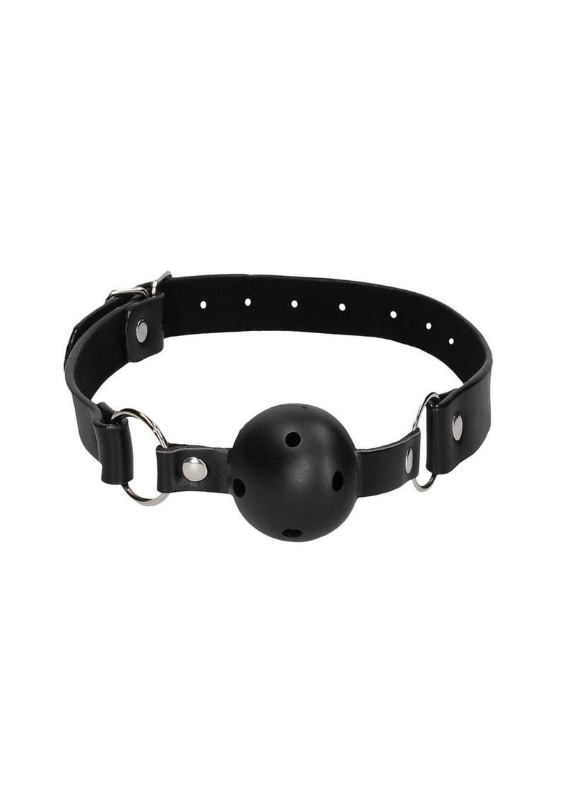 Load image into Gallery viewer, Ouch! Silicone Bit Gag with Adjustable Bonded Leather Straps - Black
