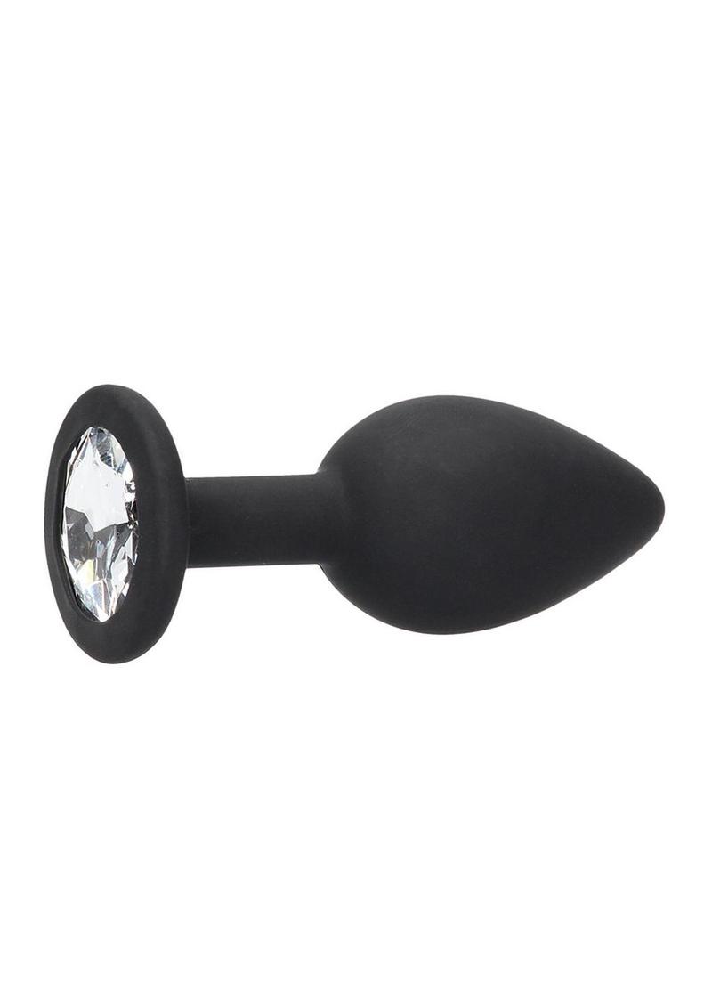 Load image into Gallery viewer, Ouch! Silicone Butt Plug with Removable Jewel
