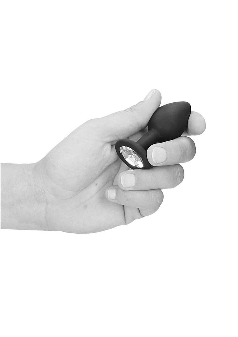 Load image into Gallery viewer, Ouch! Silicone Butt Plug with Removable Jewel
