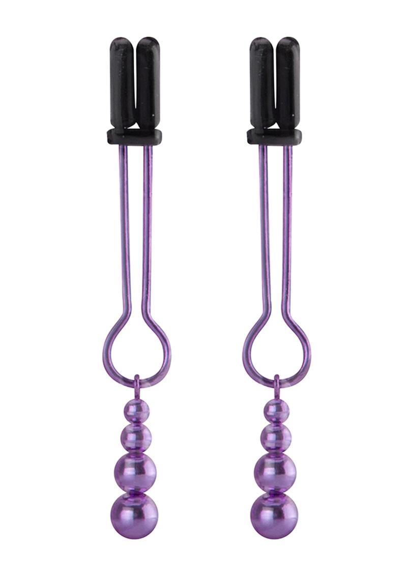 Load image into Gallery viewer, Ouch! Teasing Nipple Clamps - Purple
