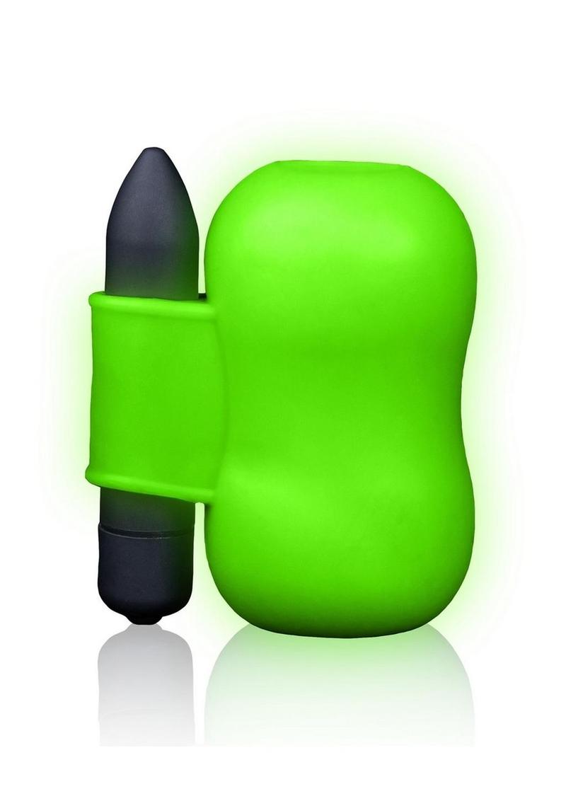 Load image into Gallery viewer, Ouch Vibrating Masturbator - Black/Glow In The Dark/Green
