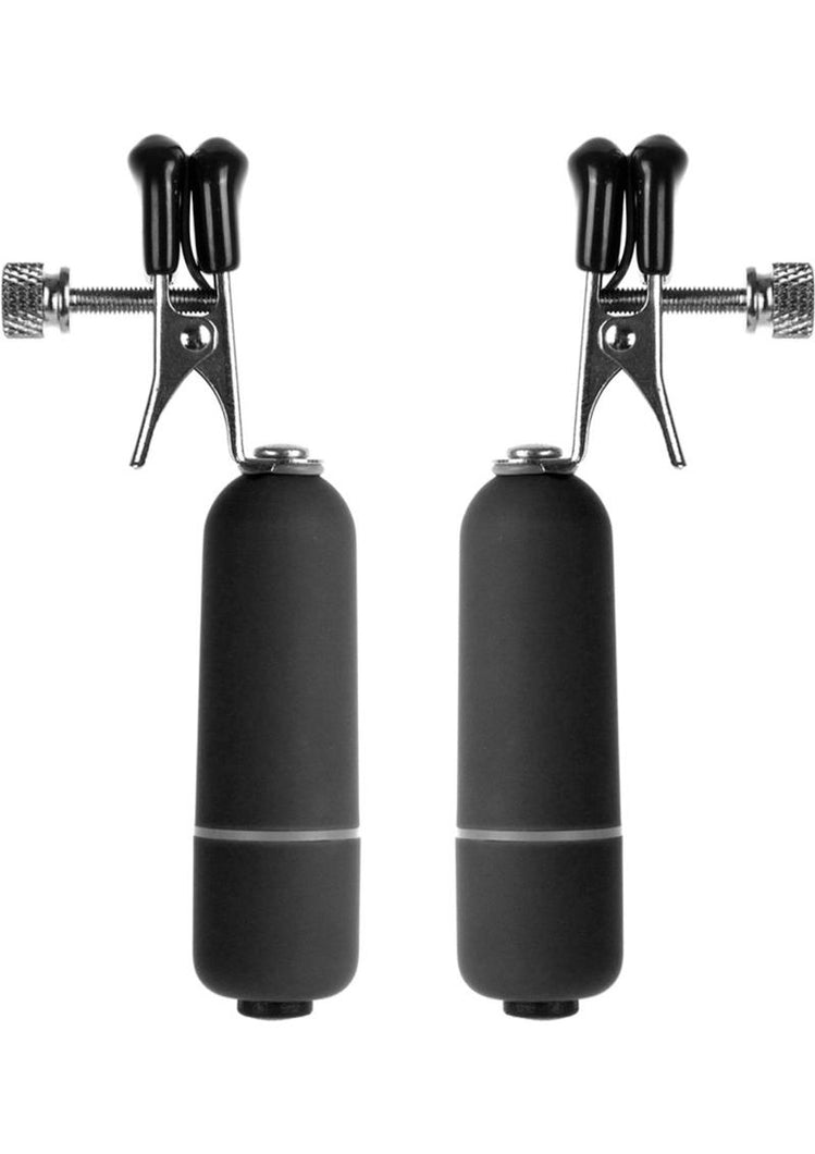 Ouch! Vibrating Nipple Clamps - Black