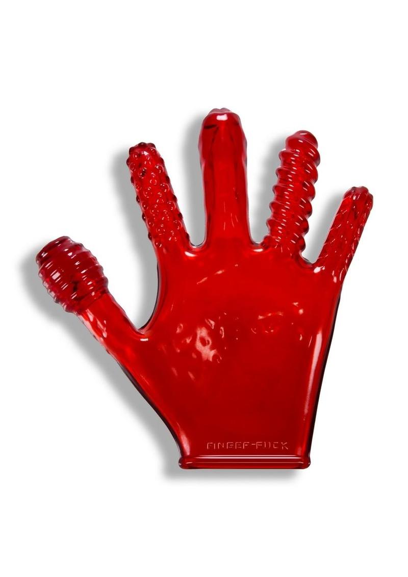 Load image into Gallery viewer, Oxballs Finger Fuck Textured Glove - Red
