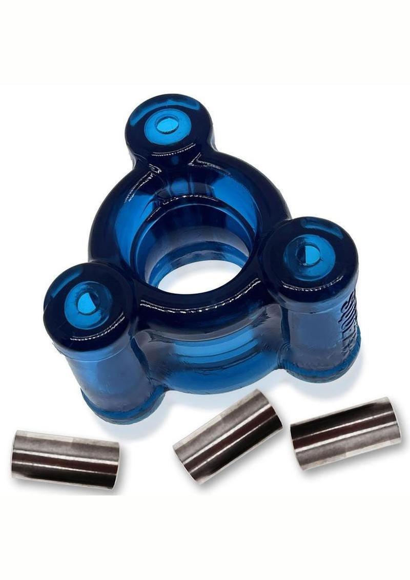 Load image into Gallery viewer, Oxballs Heavy Squeeze Ballstretcher with Stainless Steel Weights - Blue/Space Blue
