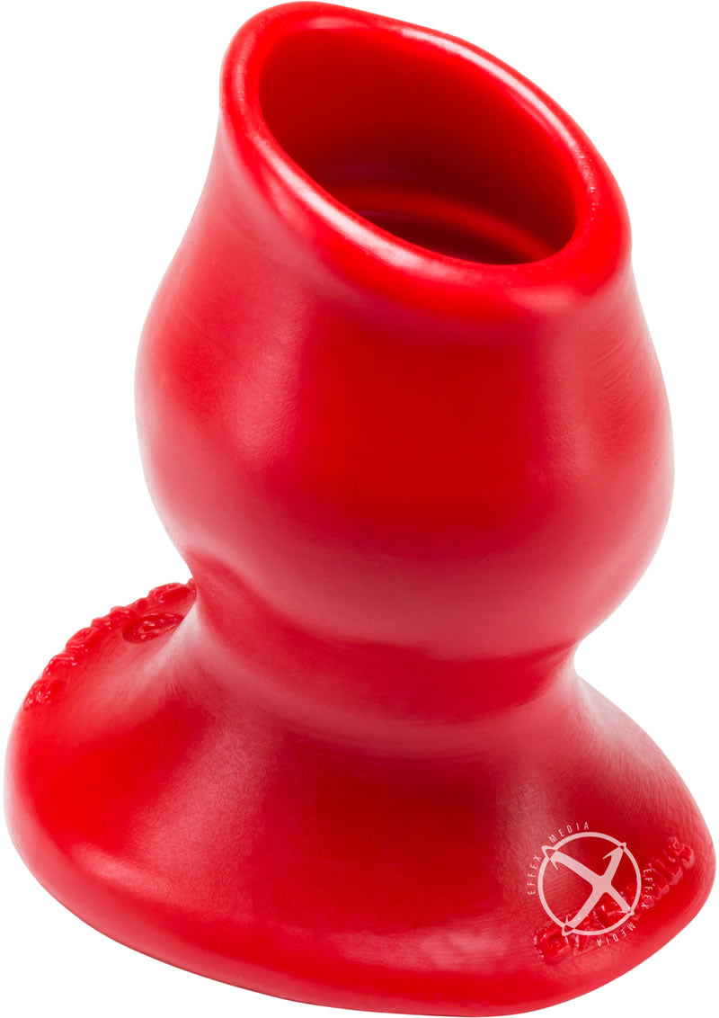 Load image into Gallery viewer, Oxballs Pig-Hole-3 Large Silicone Hollow Butt Plug - Red - Large
