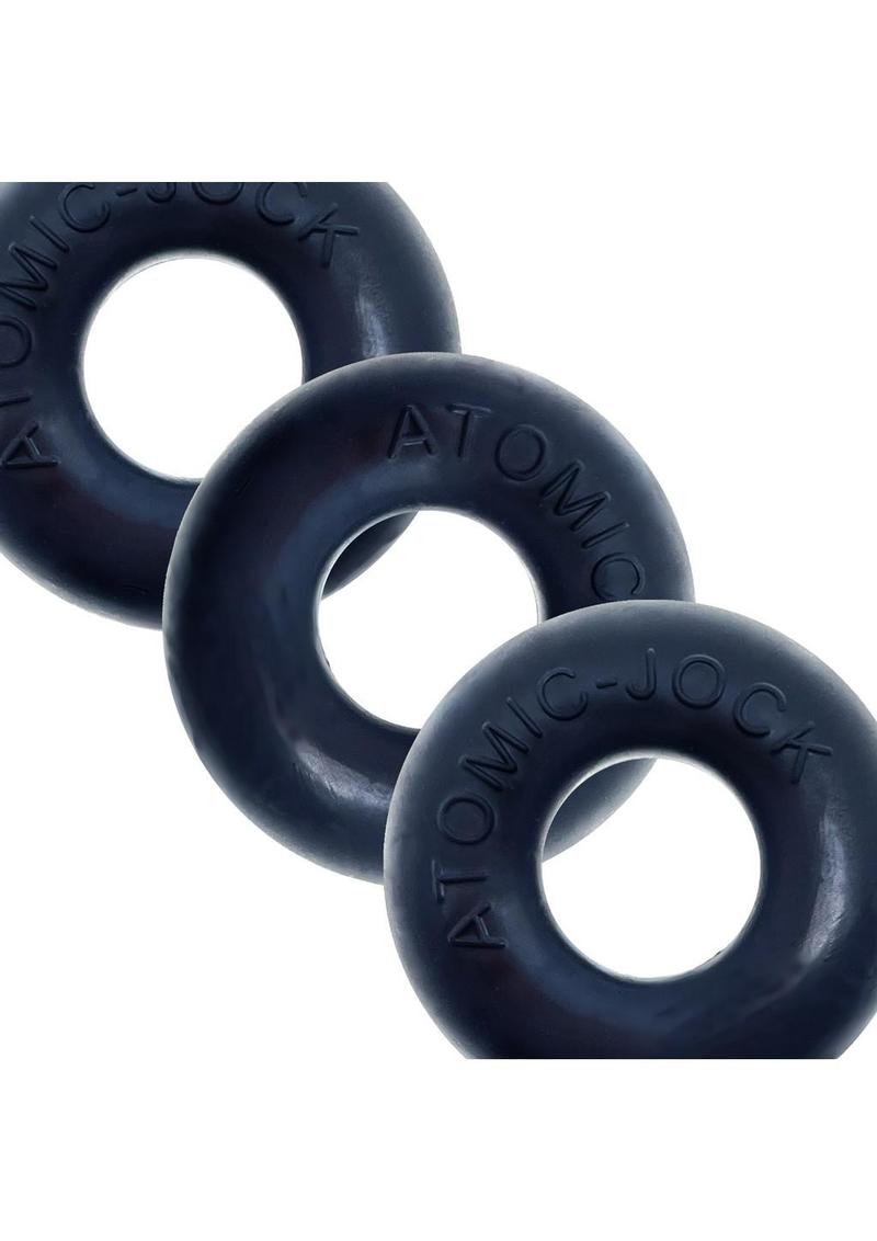 Load image into Gallery viewer, Oxballs Ringer Plus+ Silicone Cock Ring (3 Pack) - Night Edition - Black
