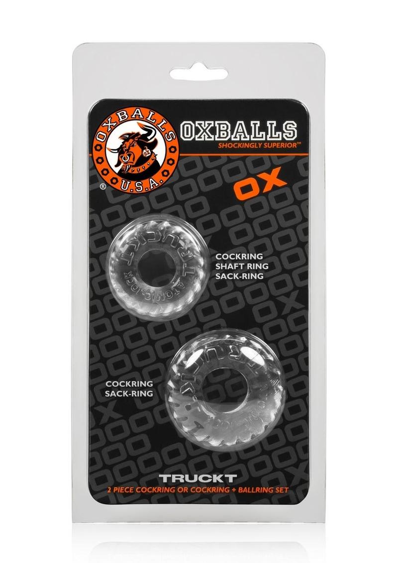 Load image into Gallery viewer, Oxballs Truckt Cock Ring - Clear - 2 Pack
