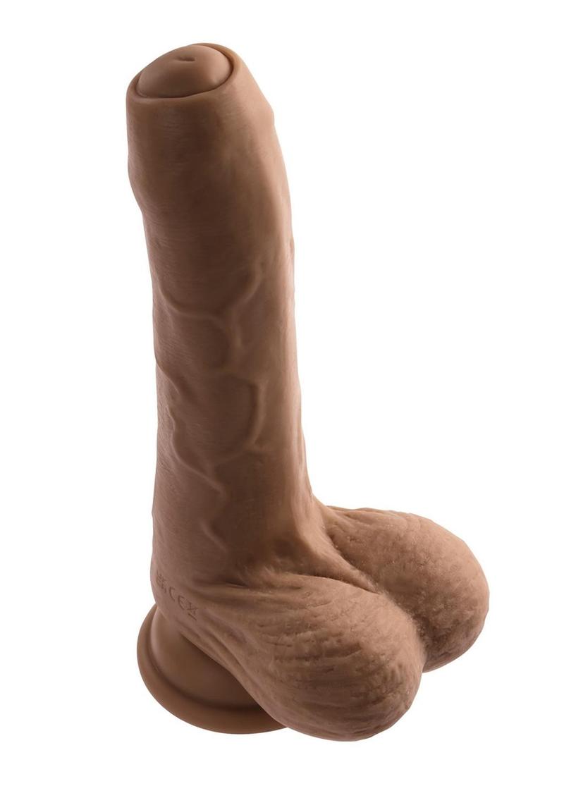 Load image into Gallery viewer, Peek A Boo Vibrating Rechargeable Silicone Dildo - Chocolate
