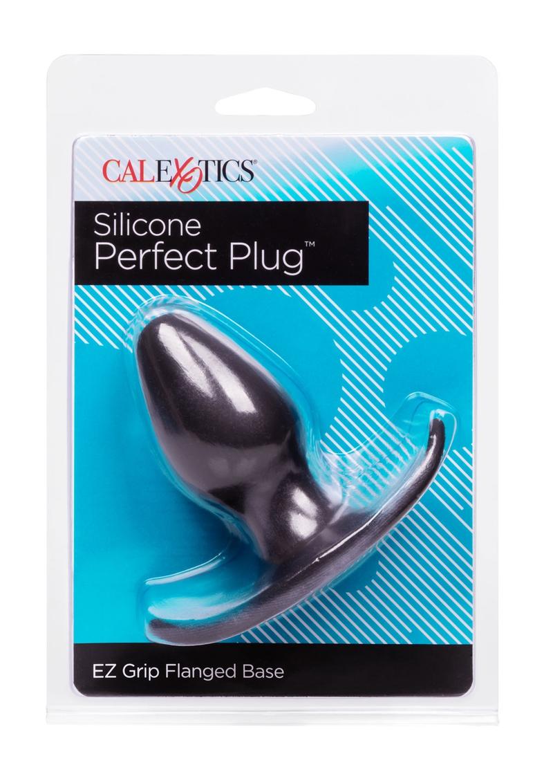 Load image into Gallery viewer, Perfect Plug Silicone Anal Plug - Black - 3.5in
