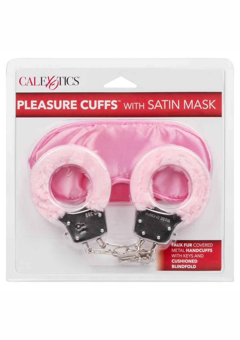 Load image into Gallery viewer, Pleasure Cuffs with Satin Mask - Pink
