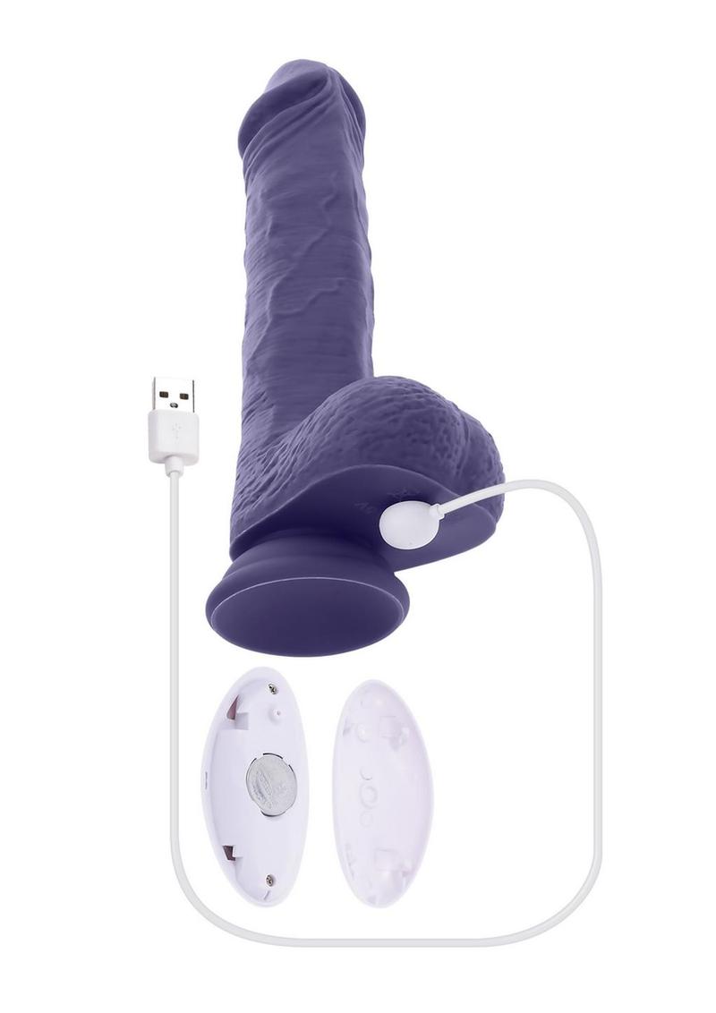 Load image into Gallery viewer, Pleasure Rider Rechargeable Silicone Thrusting Vibrating Dildo
