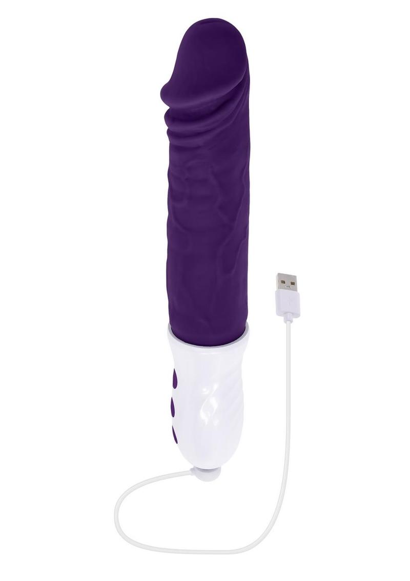 Load image into Gallery viewer, Plum Thrust Rechargeable Silicone Dildo
