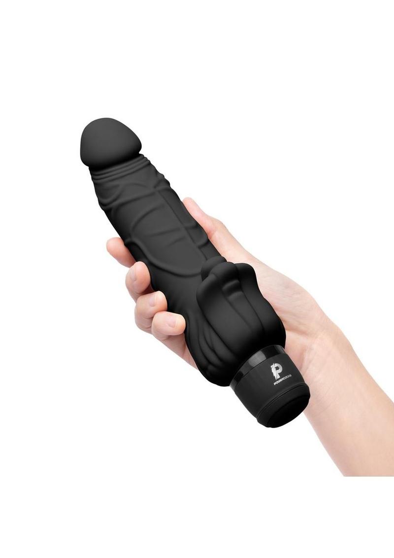 Load image into Gallery viewer, Powercocks Silicone Realistic Vibrator with Clitoral Stimulator
