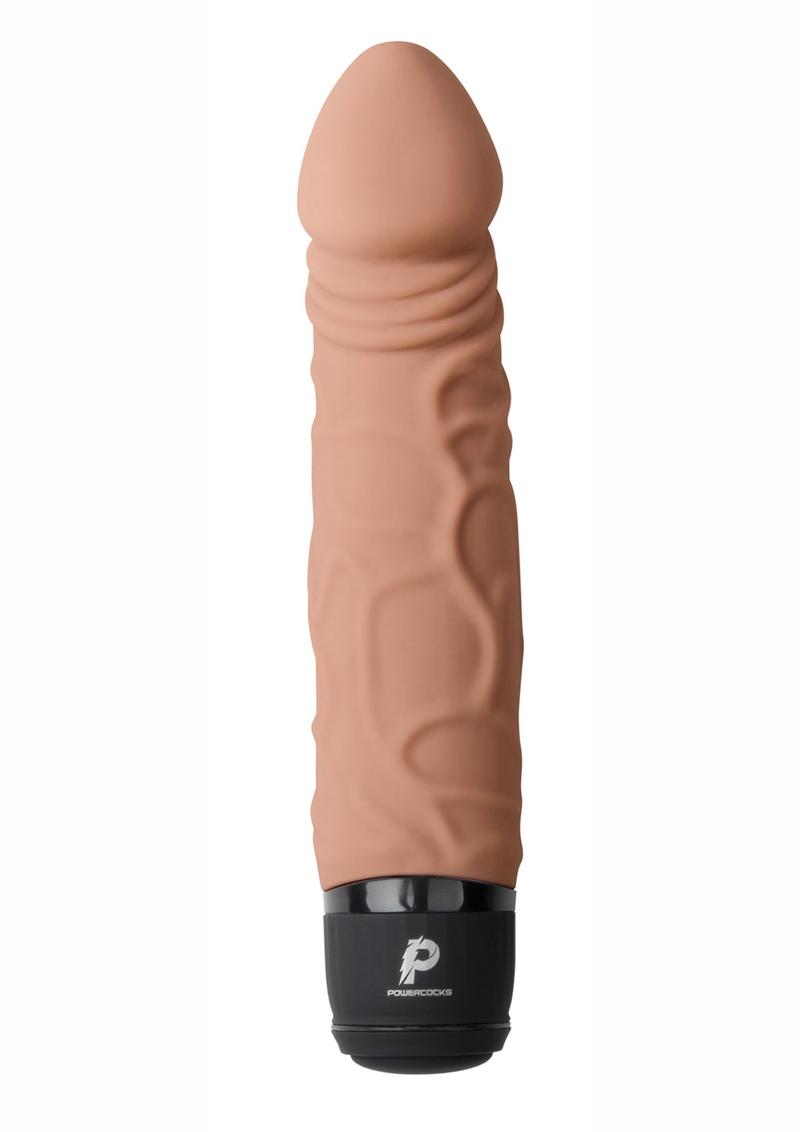 Load image into Gallery viewer, Powercocks Silicone Rechargeable Realistic Vibrator - Caramel - 6.5in
