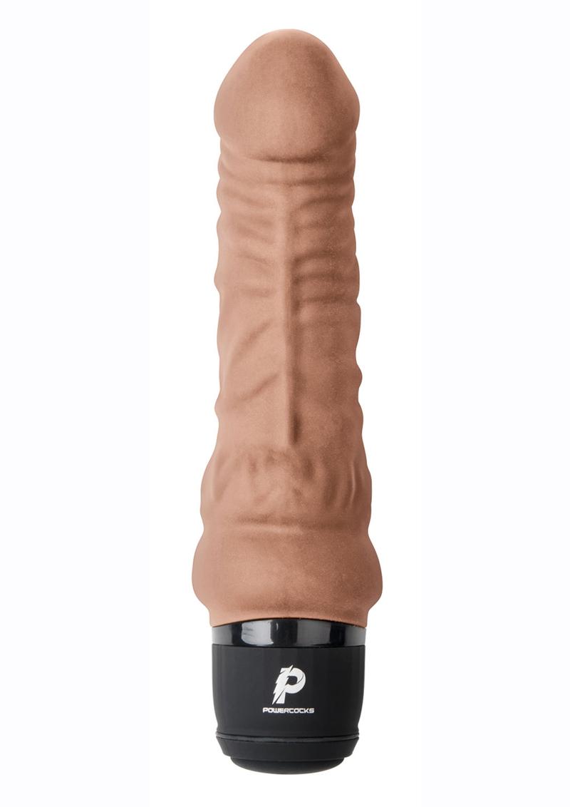 Load image into Gallery viewer, Powercocks Silicone Rechargeable Realistic Vibrator - Caramel - 6in
