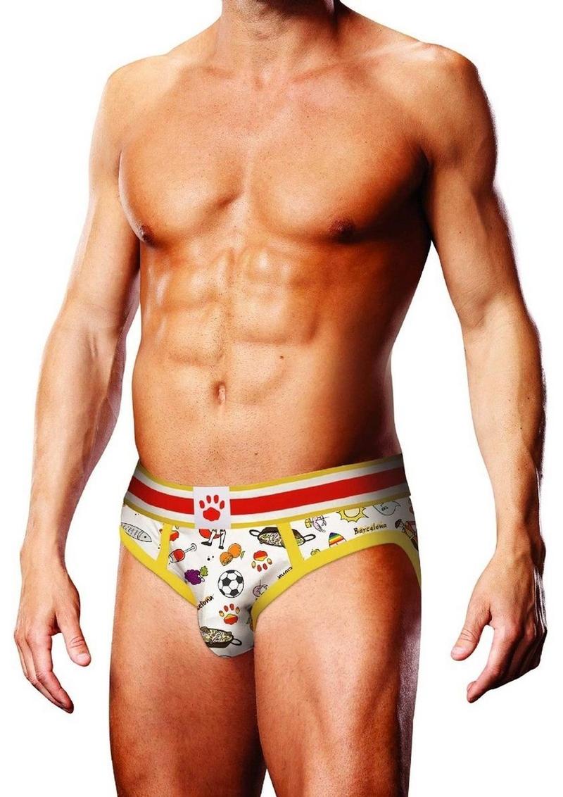 Load image into Gallery viewer, Prowler Barcelona Brief - Multicolor/White - Large
