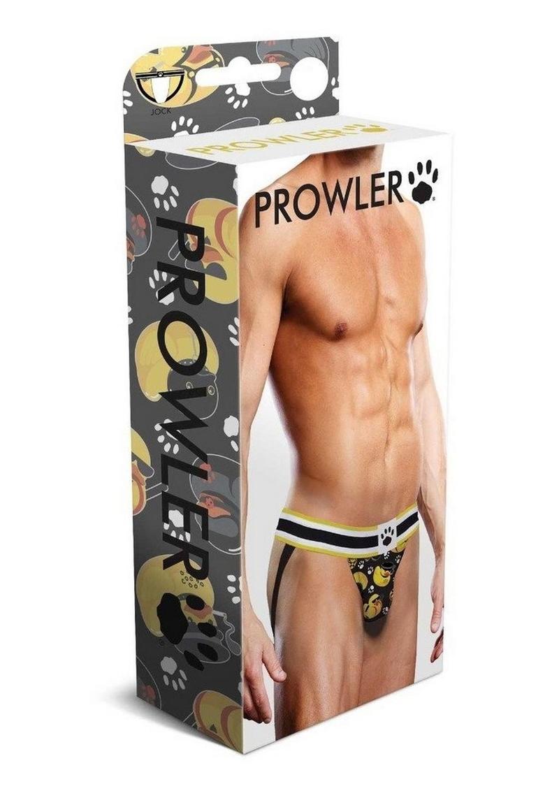 Load image into Gallery viewer, Prowler BDSM Rubber Ducks Jock - Black/Yellow - Small
