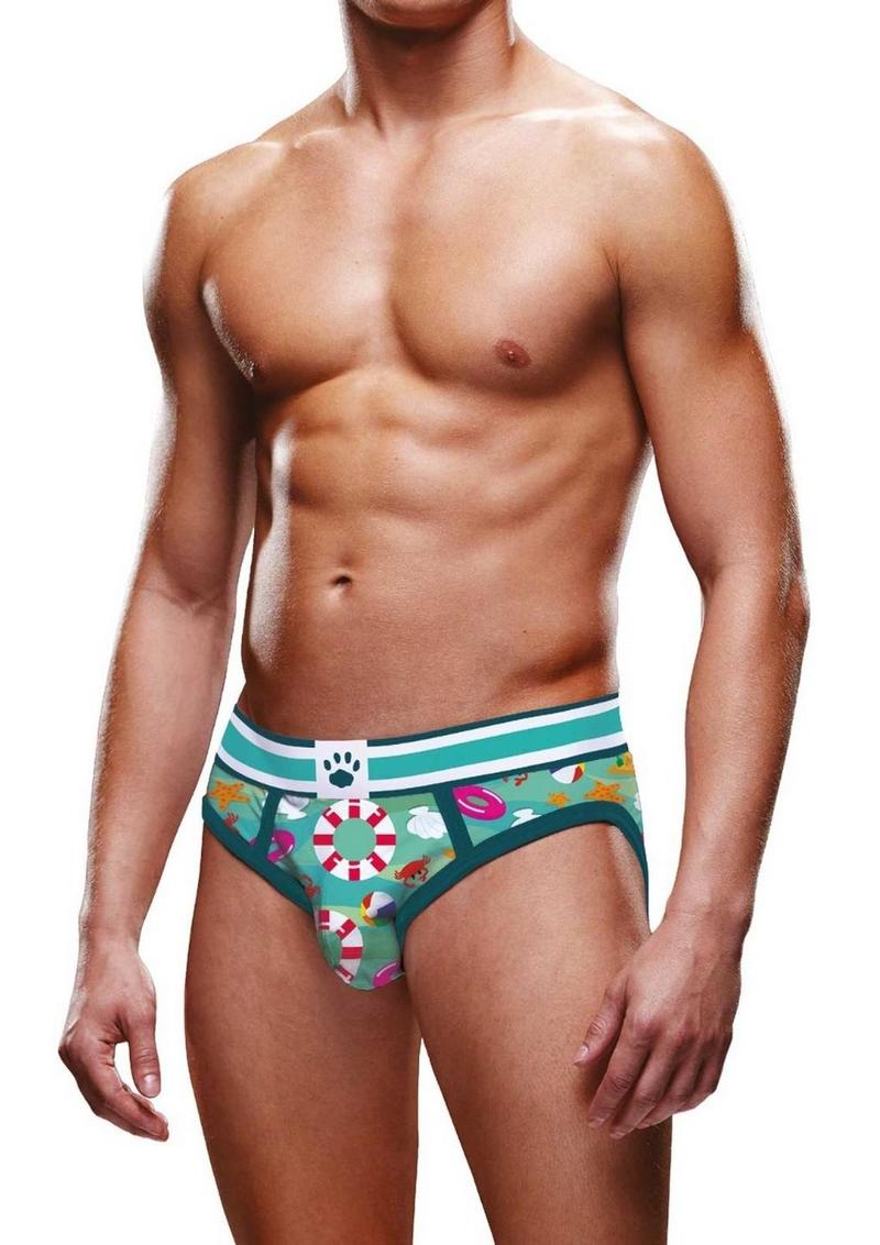 Load image into Gallery viewer, Prowler Beach Brief - Aqua/Green - Large
