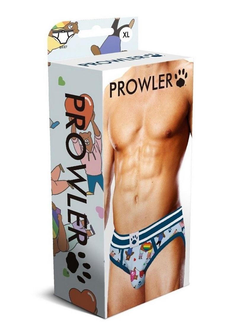 Load image into Gallery viewer, Prowler Bears with Hearts Brief - Blue - XLarge
