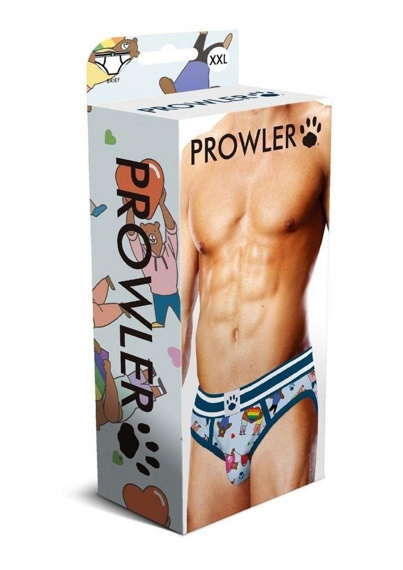 Load image into Gallery viewer, Prowler Bears with Hearts Brief - Blue - XXLarge
