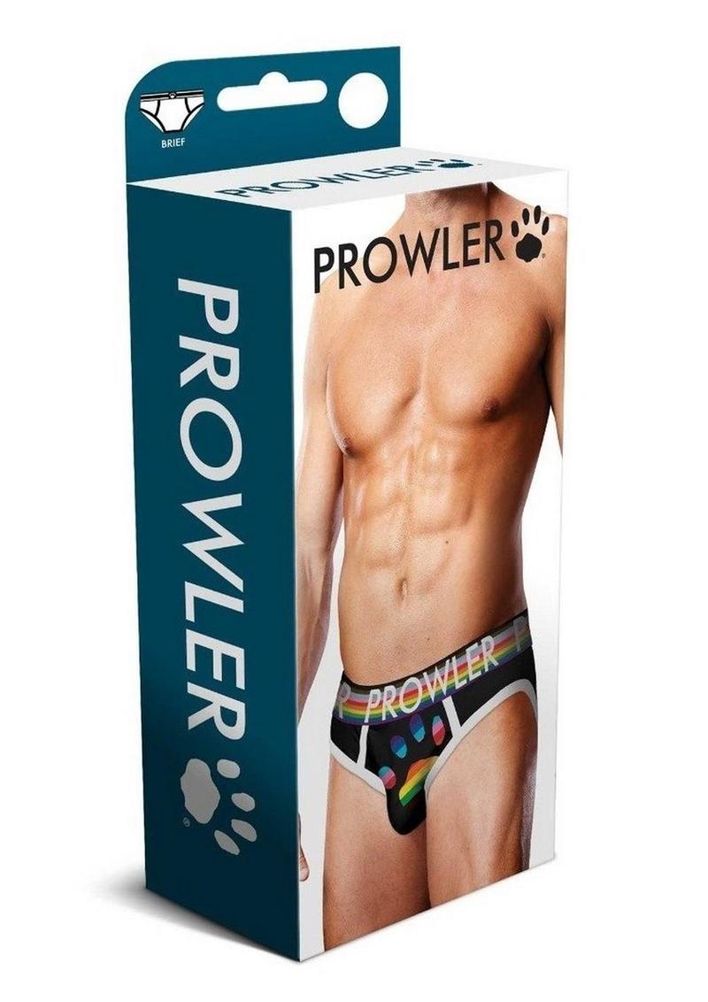 Load image into Gallery viewer, Prowler Black Oversized Paw Brief - Black/Multicolor/Rainbow - Small
