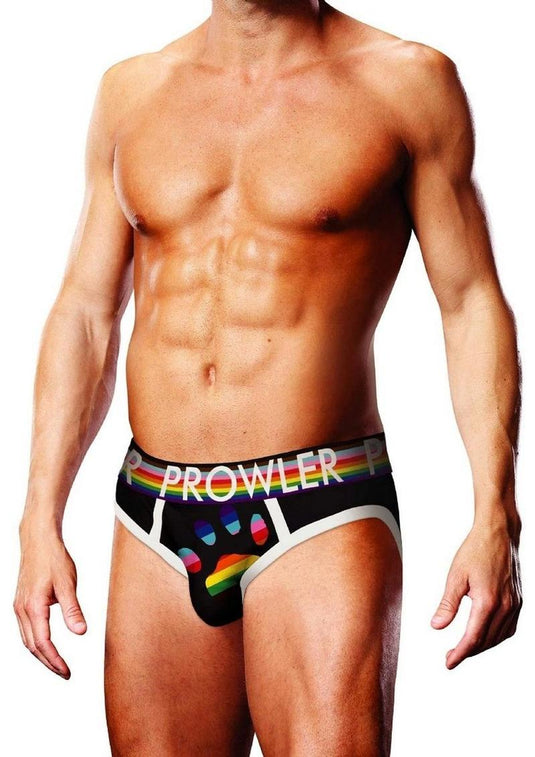 Prowler Black Oversized Paw Brief - Black/Multicolor/Rainbow - XLarge