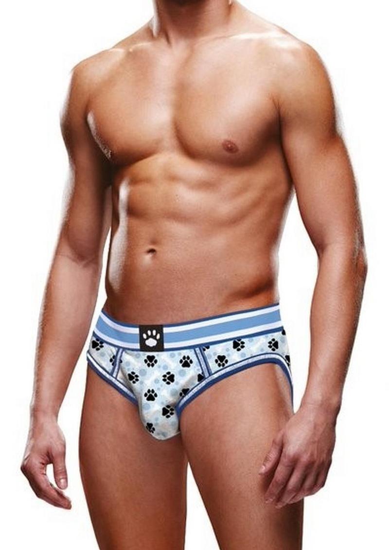 Load image into Gallery viewer, Prowler Blue Paw Open Brief - Blue/White - Large
