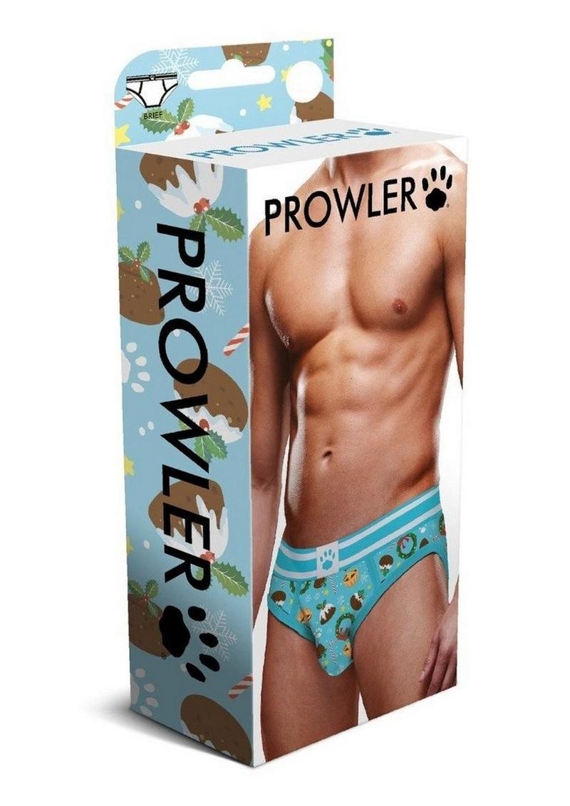 Load image into Gallery viewer, Prowler Christmas Pudding Brief - Blue/White - XSmall
