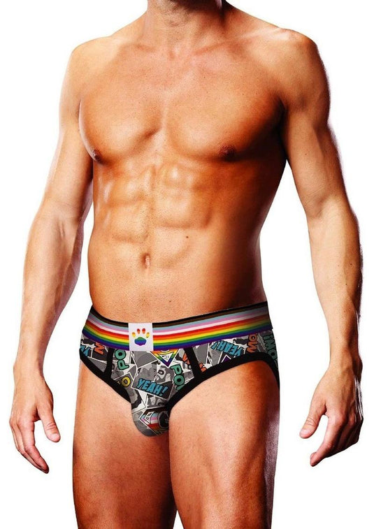 Prowler Comic Book Brief - Gray/Grey/Multicolor - Medium