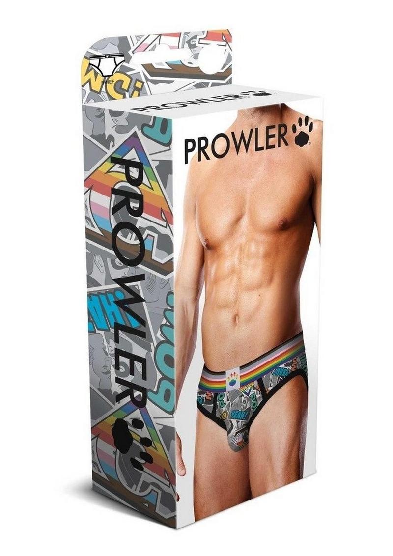 Load image into Gallery viewer, Prowler Comic Book Brief - Gray/Grey/Multicolor - Small
